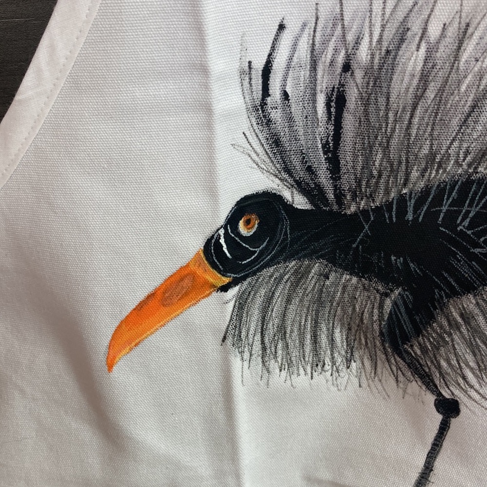 HP⭐️ Artisan Painted Black Bird and Surprise Egg Apron - Picture 4 of 5